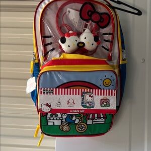 Hello Kitty Red and Yellow Backpack Set